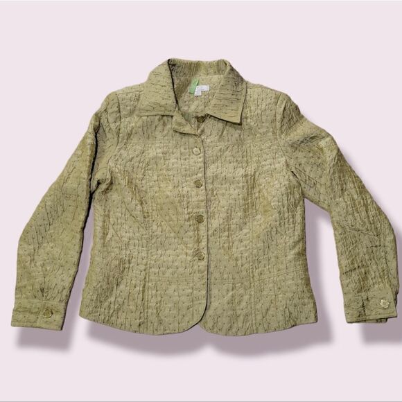 Erin London Lime Green Full Button Blazer | Size Petite Medium - Picture 2 of 9